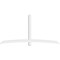 Ekena Millwork Bellingham Architectural Grade PVC Gable Bracket, 96"W x 48"H x 4"D x 4"F, 12/12 Pitch GBP096X48X0404BEL00 - alternate 3
